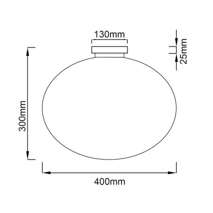 Open Design OR81169 - Stropné svietidlo PALLA 1xE27/12W/230V, priemer 40 cm, lesklý chróm