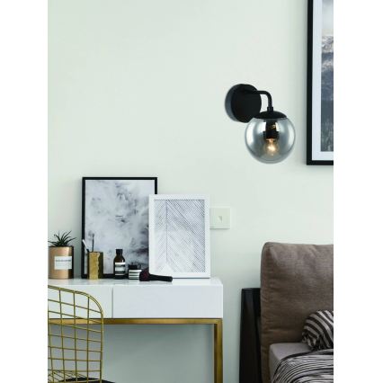 Open Design OR81411 - Nástenné svietidlo BAO 1xE27/8W/230V čierna/dymovo sivá