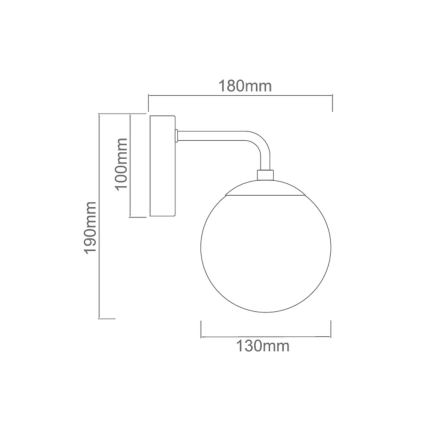 Open Design OR81411 - Nástenné svietidlo BAO 1xE27/8W/230V čierna/dymovo sivá