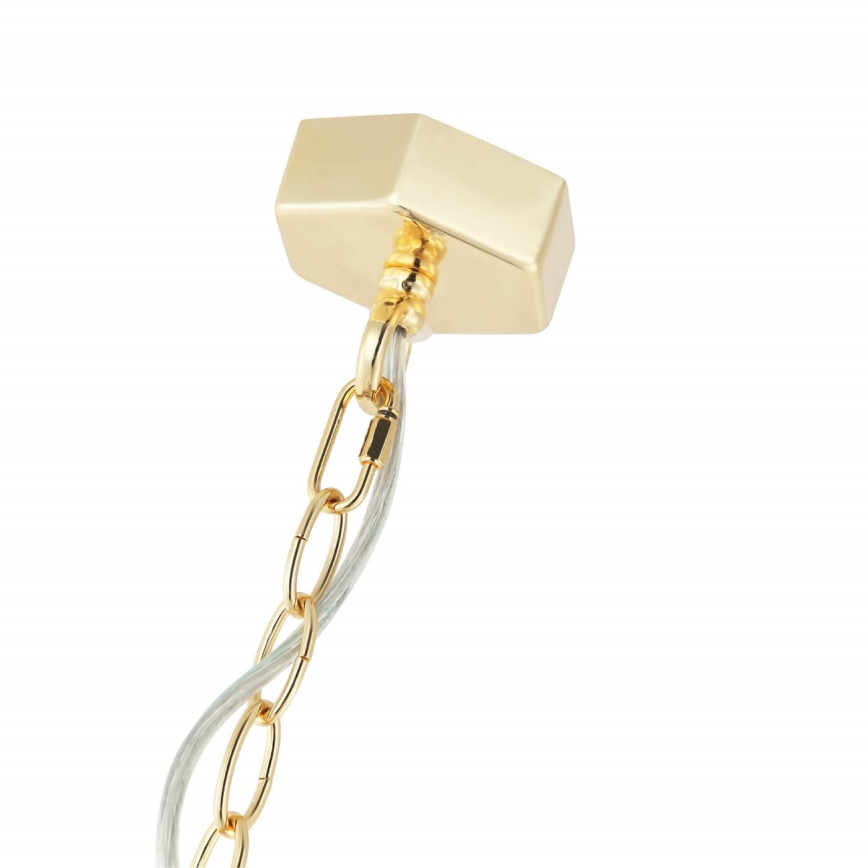 Open Design OR84108 - Luster na reťazi LUNGA 1xE27/15W/230V zlatý/čierny