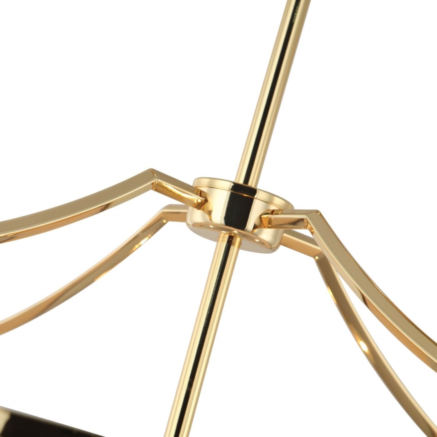 Open Design OR84146 - Luster na tyči STANZA 4xE27/15W/230V pr. 55 cm zlatá/čierna