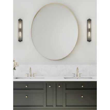 Open Design OR84498 - Nástenné svietidlo do kúpeľne FUMI 2xG9/8W/230V IP44 čierne