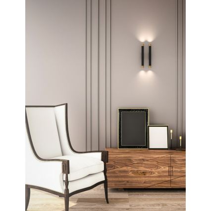Open Design OR84573 - Nástenné svietidlo Q 2xG9/3,5W/230V čierna/zlatá