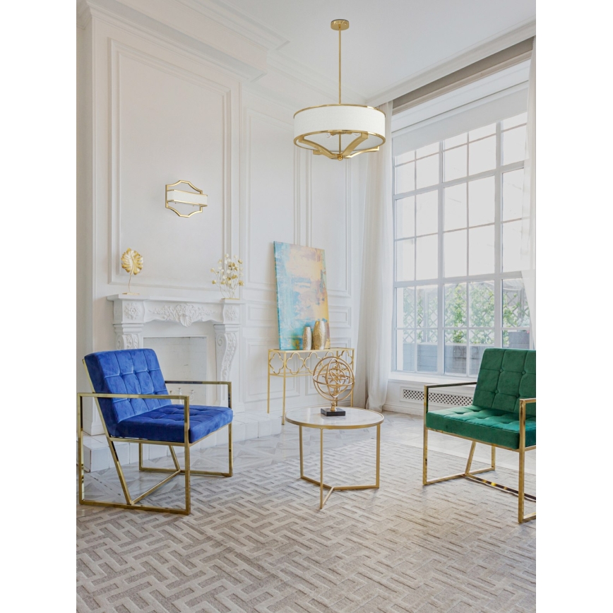 Open Design OR84825 - Stropné svietidlo na tyči GERDO 4xE27/12W/230V zlatý/biely