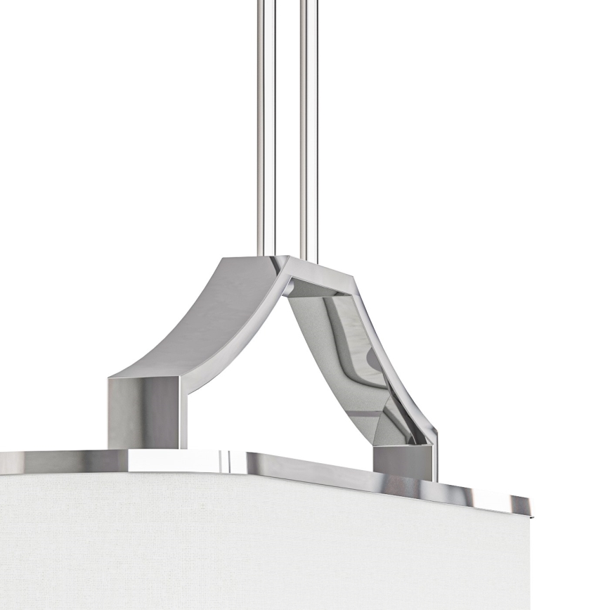 Open Design OR84849 - Luster na tyči GERDO OVALE 6xE14/12W/230V lesklý chróm/biela