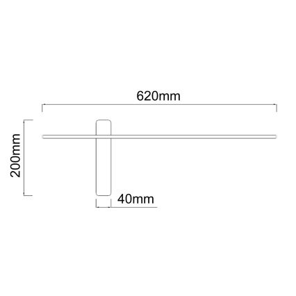 Open Design OR85068 - LED Nástenné svietidlo BENE LED/7W/230V 62 cm čierne