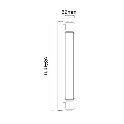 Open Design OR85273 - LED osvetlenie zrkadla do kúpeľne OMI LED/13W/230V 58 cm IP44 čierna