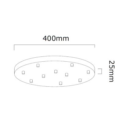 Open Design OR85372 - Závesný luster na lanku ERO 10xG9/8W/230V čierny