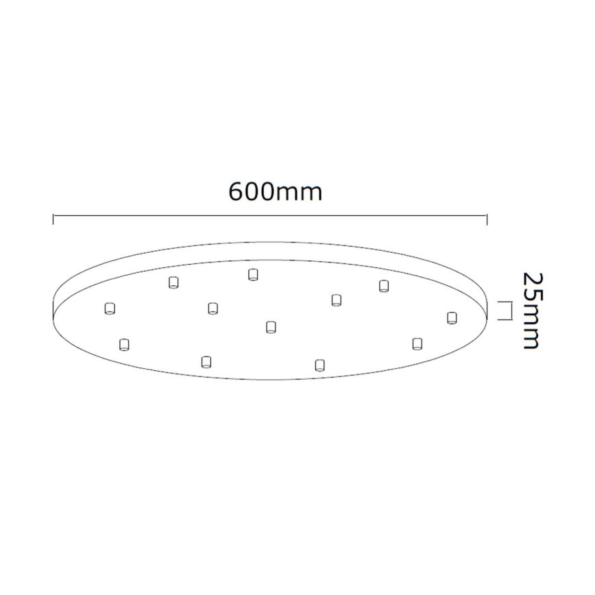 Open Design OR85396 - Luster na lanku ERO 12xG9/8W/230V zlatý