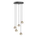 Open Design OR85518 - LED luster na lanku BOLICINA 5xLED/5W/230V zlatá/čierna