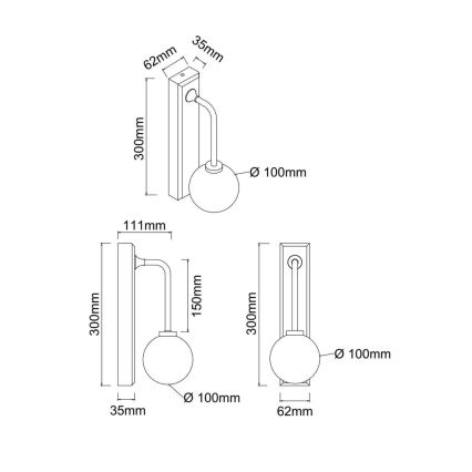 Open Design OR85600 - Nástenné svietidlo do kúpeľne ERO 1xG9/9W/230V IP44 mosadz