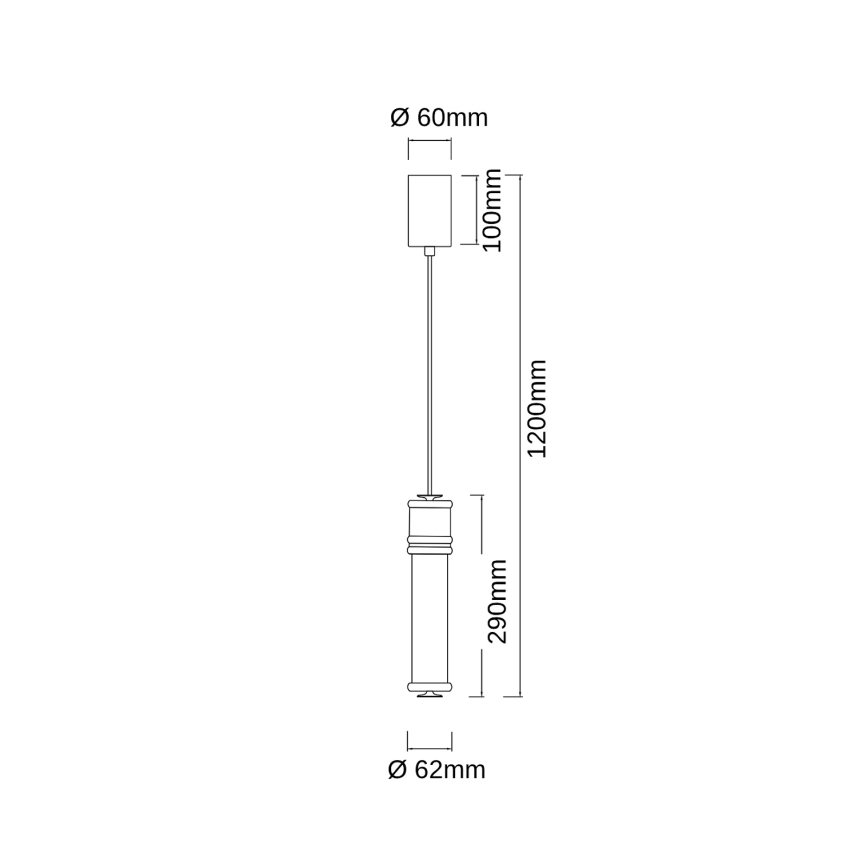 Open Design OR85723 - LED luster na lanku OMI LED/10W/230V mosadz