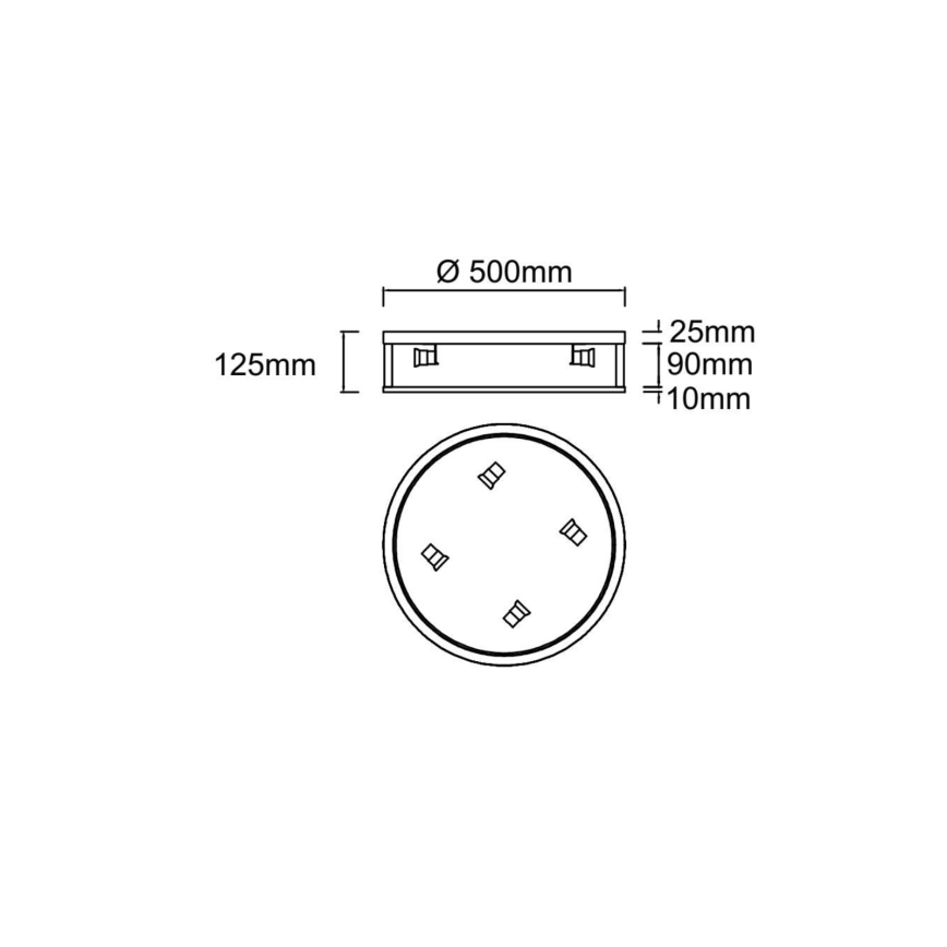 Open Design OR85761 - Stropné svietidlo SANDRO 4xE14/12W/230V priemer 50 cm mosadz