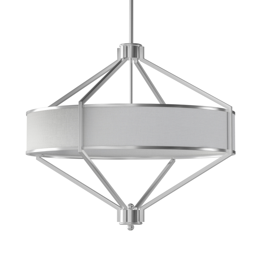 Open Design OR85822 - Luster na tyči ZUNDO 4xE27/15W/230V matný chróm/biela