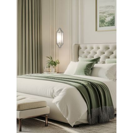 Open Design OR85853 - Luster na tyči ZUNDO 1xE27/15W/230V matný chróm/biela