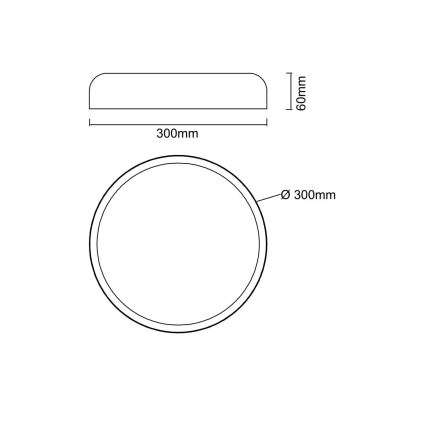 Open Design OR85969 - LED stropné svietidlo CEDRONE LED/25W/230V 3000/4500/6500K, priemer 30 cm, béžové