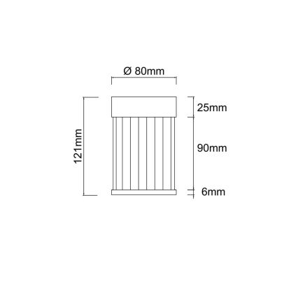 Open Design OR86102 - Bodové svietidlo FIATTO 1xG9/8W/230V čierne