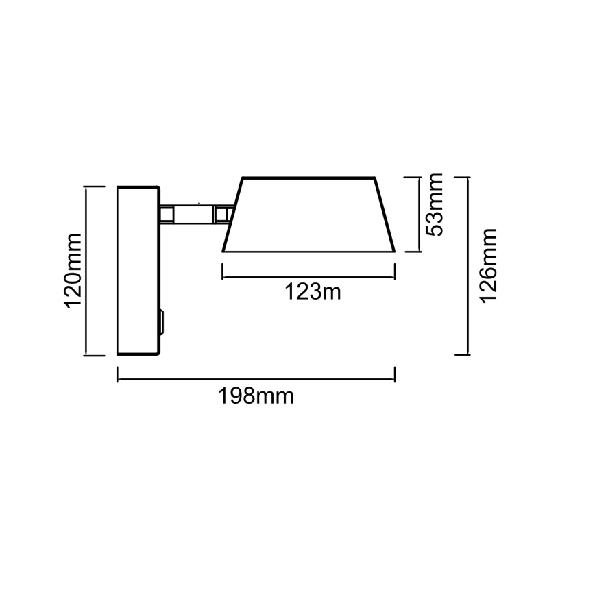 Open Design OR86522 - LED nástenné svietidlo TIMO LED/6W/230V 3000/4500/6500K čierna