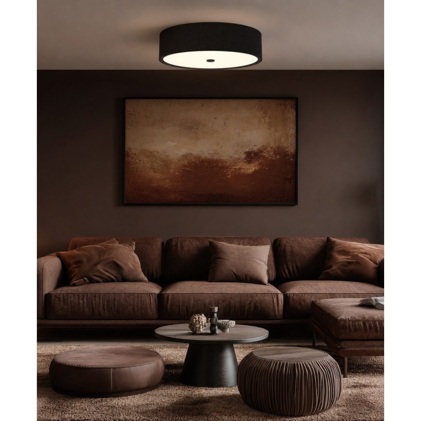 Open Design OR86591 - Stropné svietidlo ZALINDRO 6xE27/15W/230V priemer 74,5 cm čierna