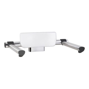 Opierka chrbta 60x18,5 cm strieborná/biela