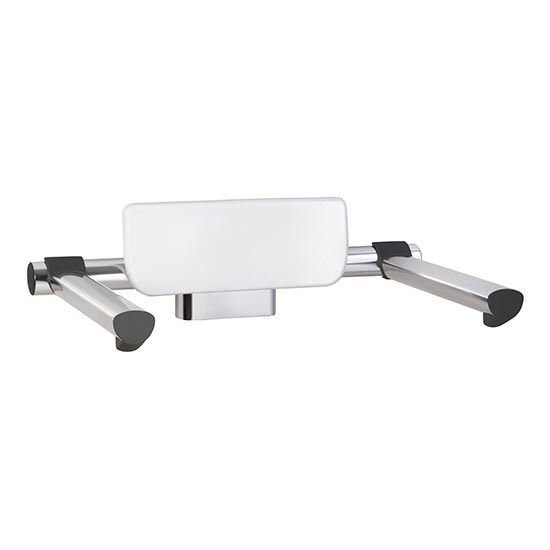 Opierka chrbta 60x18,5 cm strieborná/biela