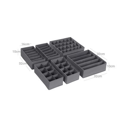 Organizér do zásuvky na bielizeň GRANT sivý