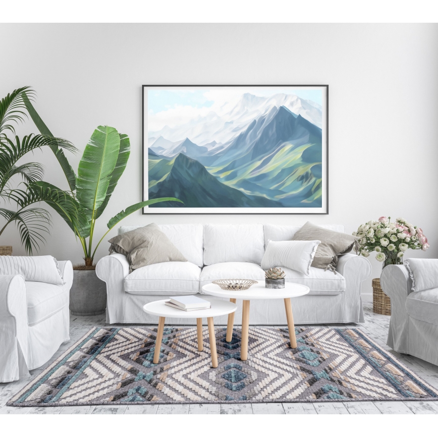 Orientálny koberec NEPAL 160x230 cm modrý/šedý/krémový
