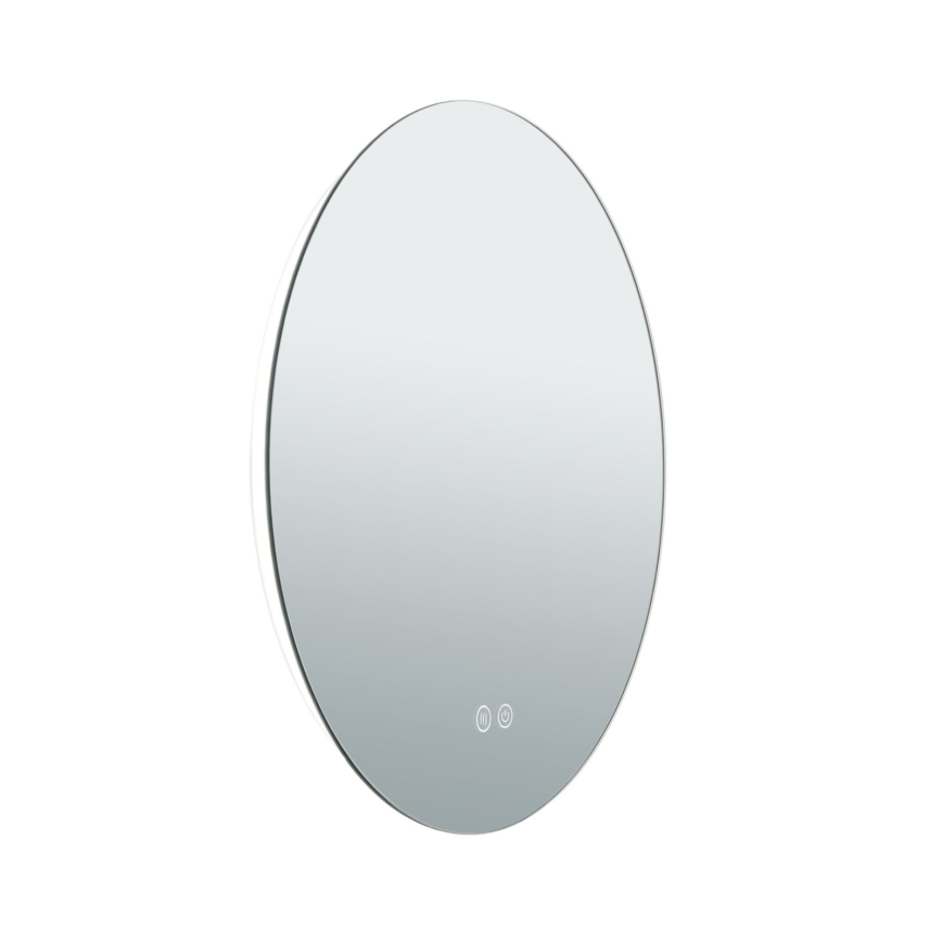 LED Kúpeľňové vyhrievané nástenné zrkadlo s podsvietením FOCUS LED/18W/230V 3000/4200/6000K pr. 45 cm IP44
