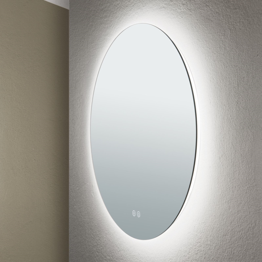 LED Kúpeľňové vyhrievané nástenné zrkadlo s podsvietením FOCUS LED/25W/230V 3000/4200/6000K pr. 60 cm IP44