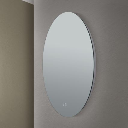 LED Kúpeľňové vyhrievané nástenné zrkadlo s podsvietením FOCUS LED/25W/230V 3000/4200/6000K pr. 60 cm IP44