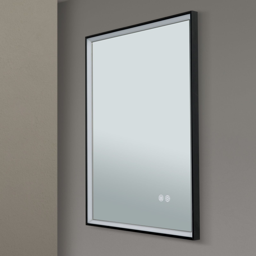 LED Kúpeľňové vyhrievané nástenné zrkadlo s podsvietením FRAME LED/48W/230V 3000/4000/6000K 60x45 cm IP44