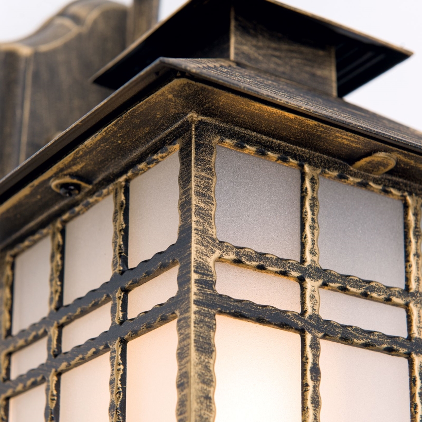 Vonkajšia nástenná lampa KIKO 1xE27/11W/230V IP44 bronz/patina