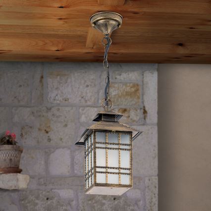 Vonkajšie závesné svietidlo KIKO 1xE27/11W/230V IP44 bronz/patina