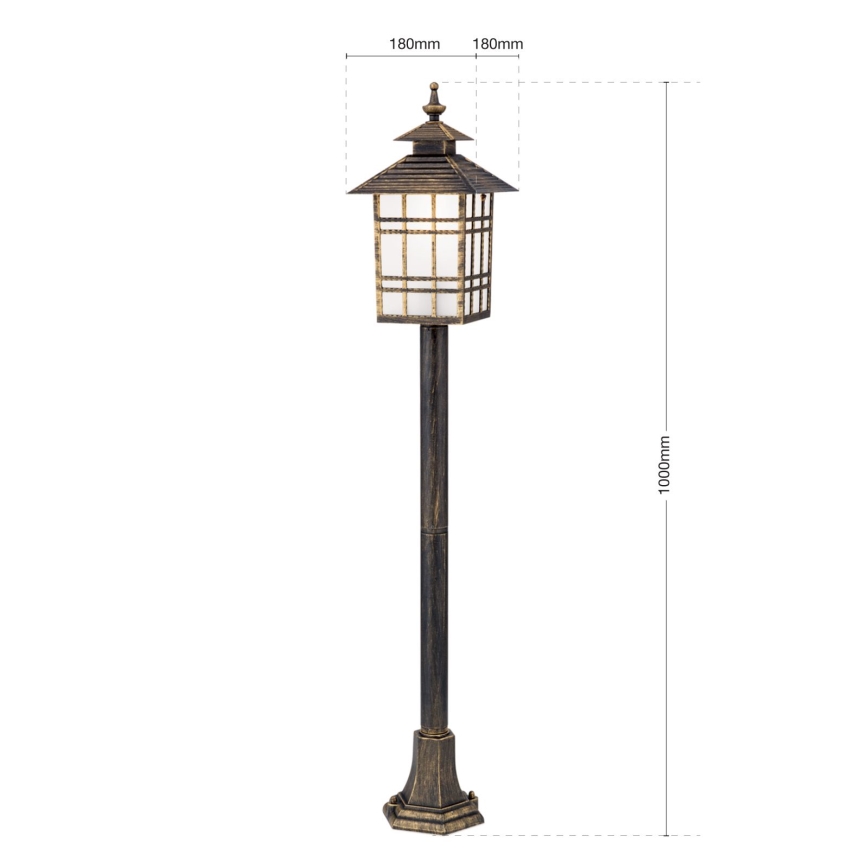 Vonkajšia lampa KIKO 1xE27/11W/230V IP44 bronz/patina