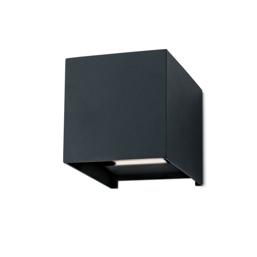 LED Vonkajšie nástenné svietidlo CUBE 2xLED/3W/230V IP54 antracit