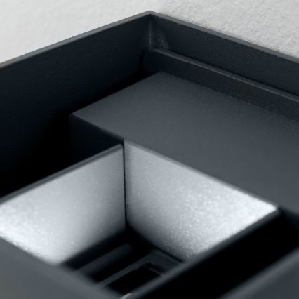 LED Vonkajšie nástenné svietidlo CUBE 2xLED/3W/230V IP54 antracit