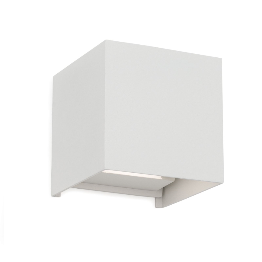 LED Vonkajšie nástenné svietidlo CUBE 2xLED/3W/230V IP54 biela