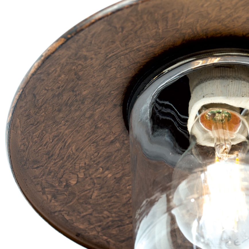 Vonkajšia nástenná lampa LEONIE 1xE27/60W/230V IP44 bronz