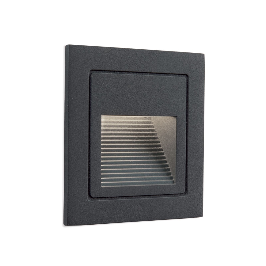 LED Vstavané svietidlo LORO LED/2W/230V IP65 antracit