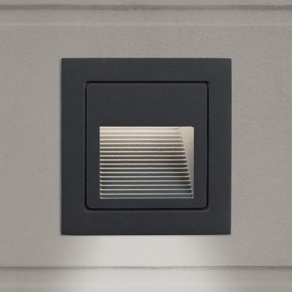 LED Vstavané svietidlo LORO LED/2W/230V IP65 antracit