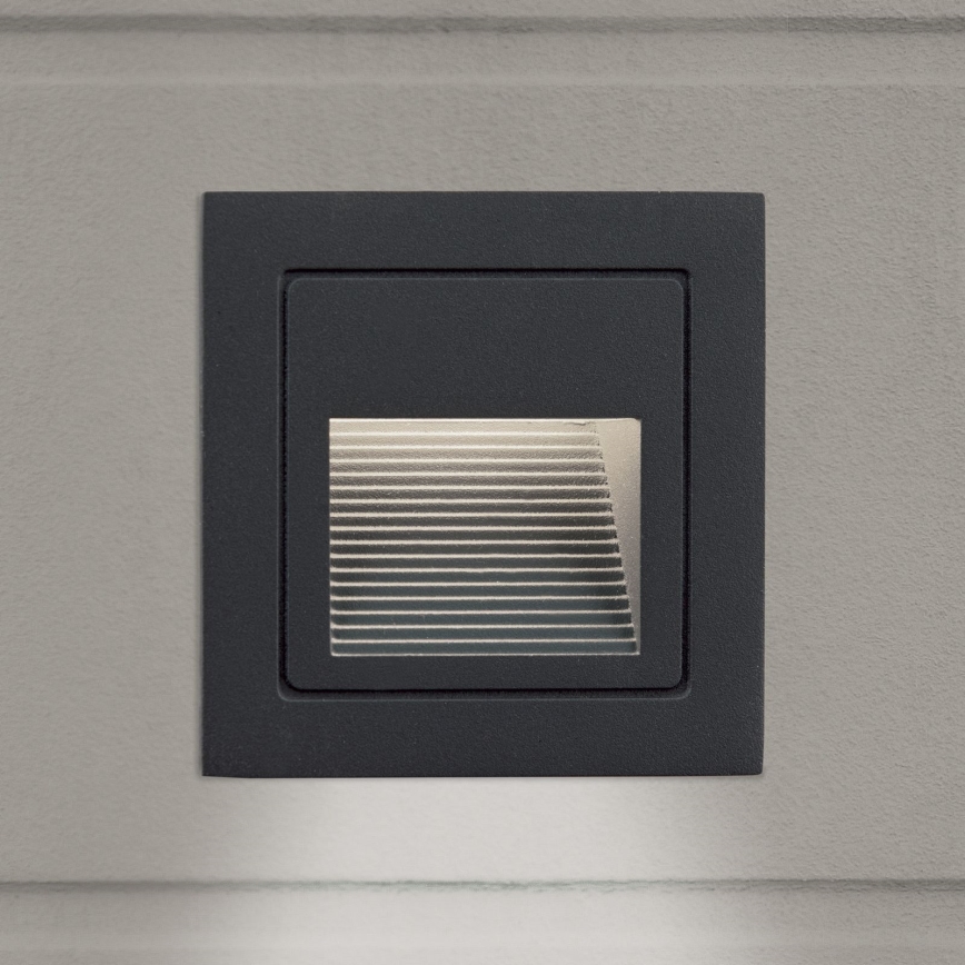 LED Vstavané svietidlo LORO LED/2W/230V IP65 antracit