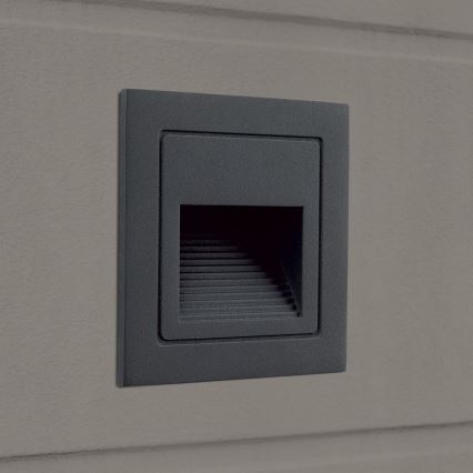 LED Vstavané svietidlo LORO LED/2W/230V IP65 antracit