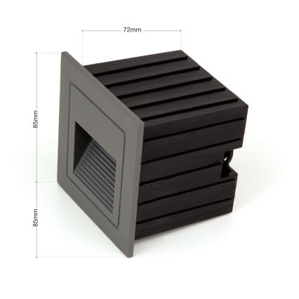 LED Vstavané svietidlo LORO LED/2W/230V IP65 antracit
