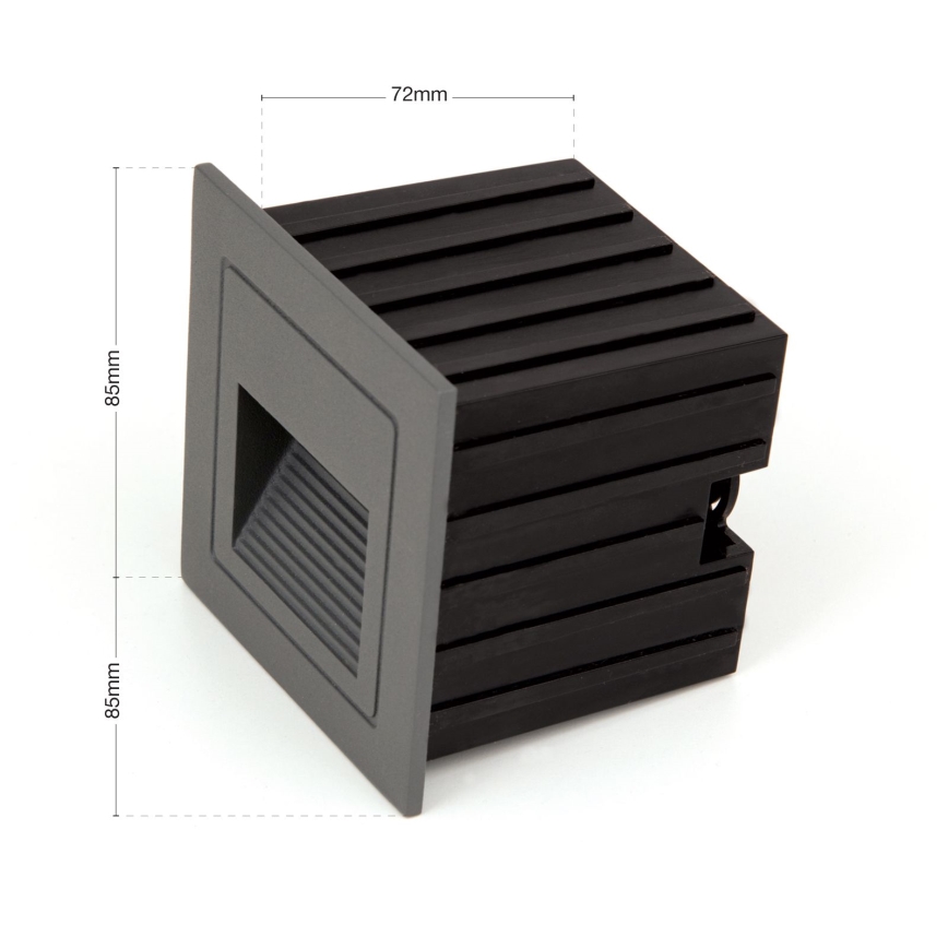 LED Vstavané svietidlo LORO LED/2W/230V IP65 antracit