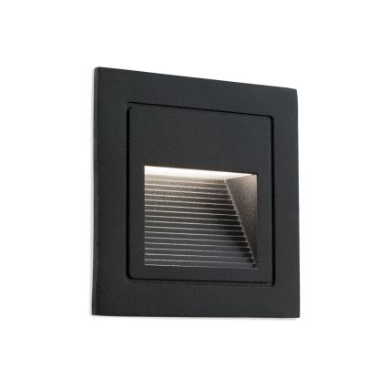 LED Vstavané svietidlo LORO LED/2W/230V IP65 čierna