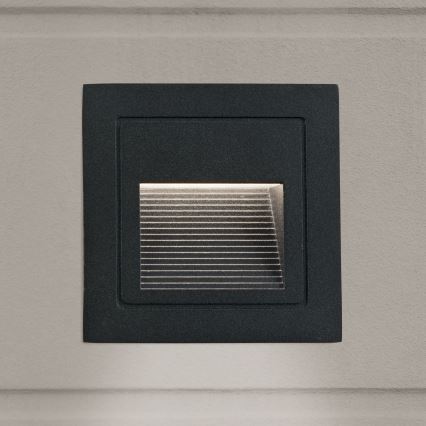 LED Vstavané svietidlo LORO LED/2W/230V IP65 čierna