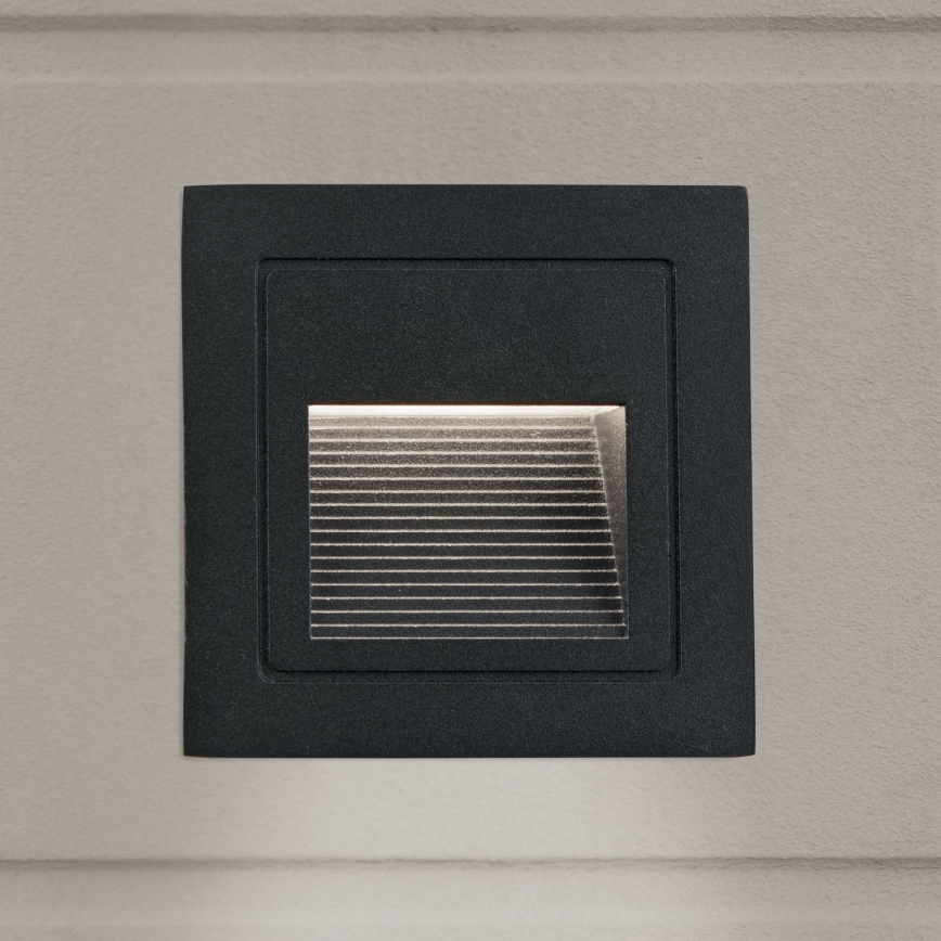 LED Vstavané svietidlo LORO LED/2W/230V IP65 čierna