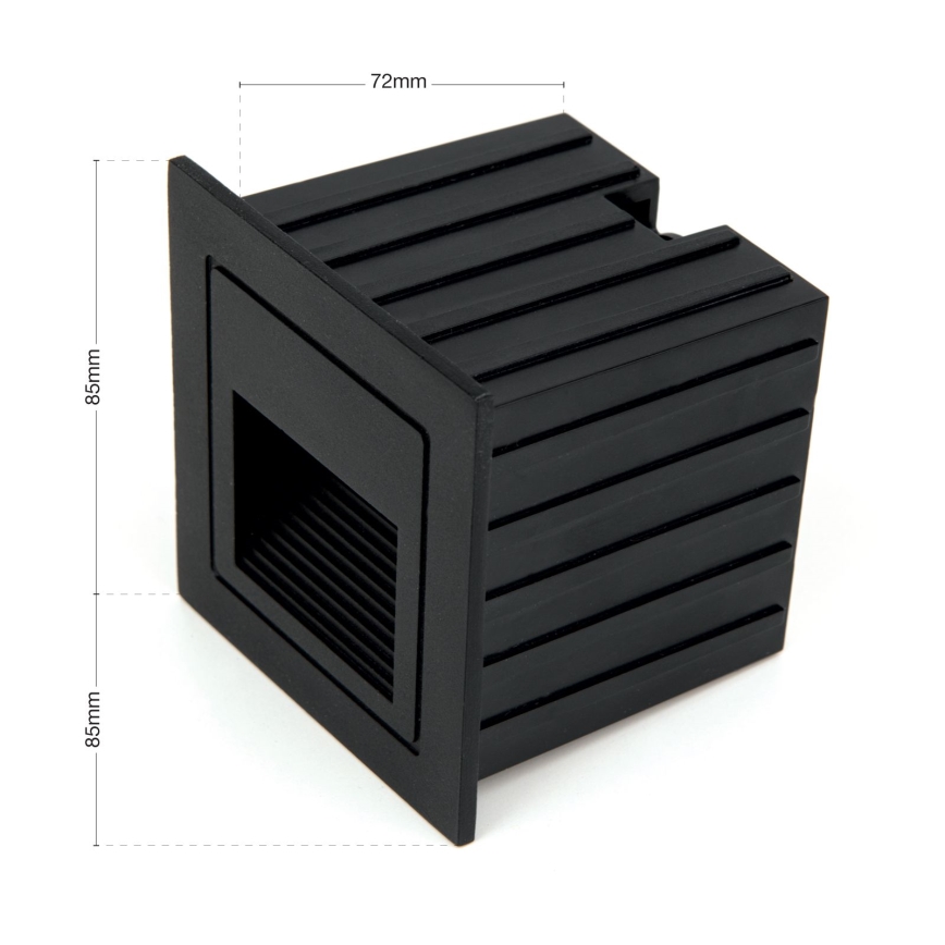 LED Vstavané svietidlo LORO LED/2W/230V IP65 čierna