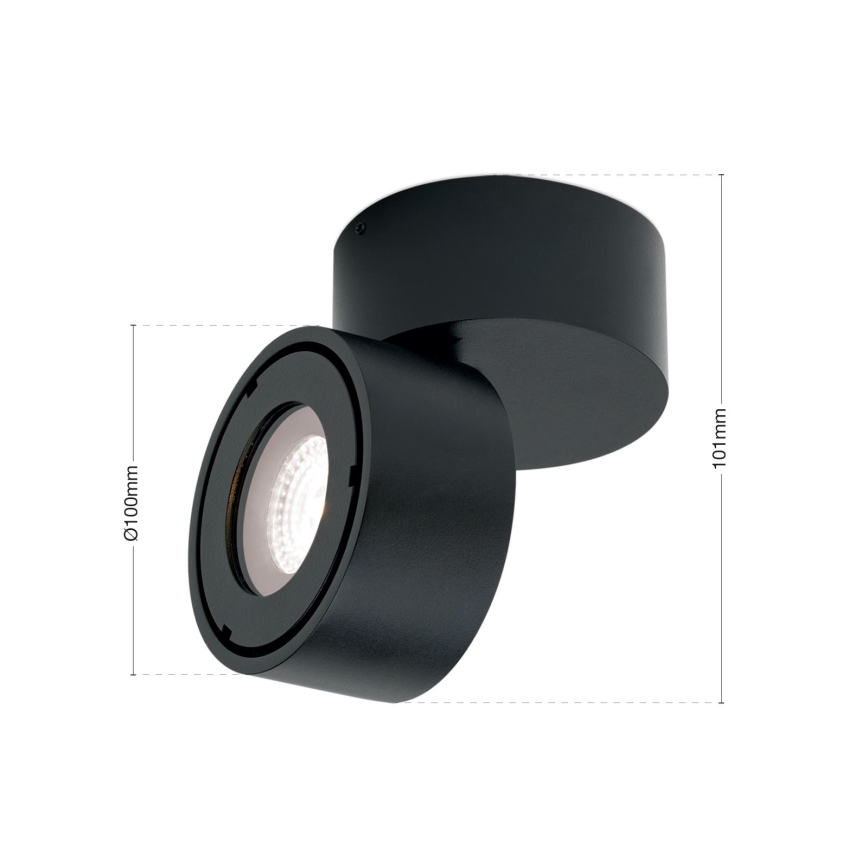 LED Stmievateľné kúpeľňové bodové svietidlo HARVEY LED/15W/230V IP65 čierna