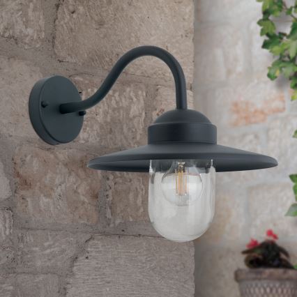 Vonkajšia nástenná lampa EDWARD 1xE27/60W/230V IP44 čierna